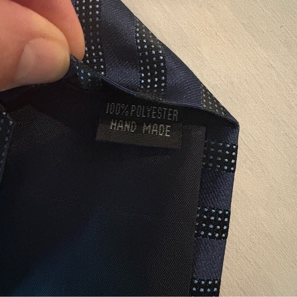 Pre-Tied Zipper Mens Tie For Men Woven Necktie Neckties One Size Navy Blue - Picture 7 of 7